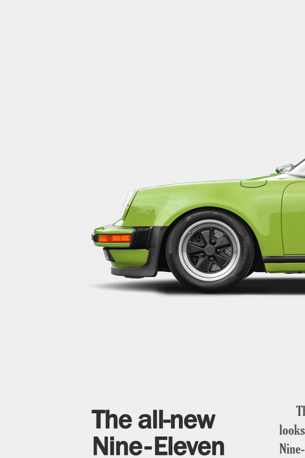 Porsche 964 Turbo Vintage Ad - Roll Down Window