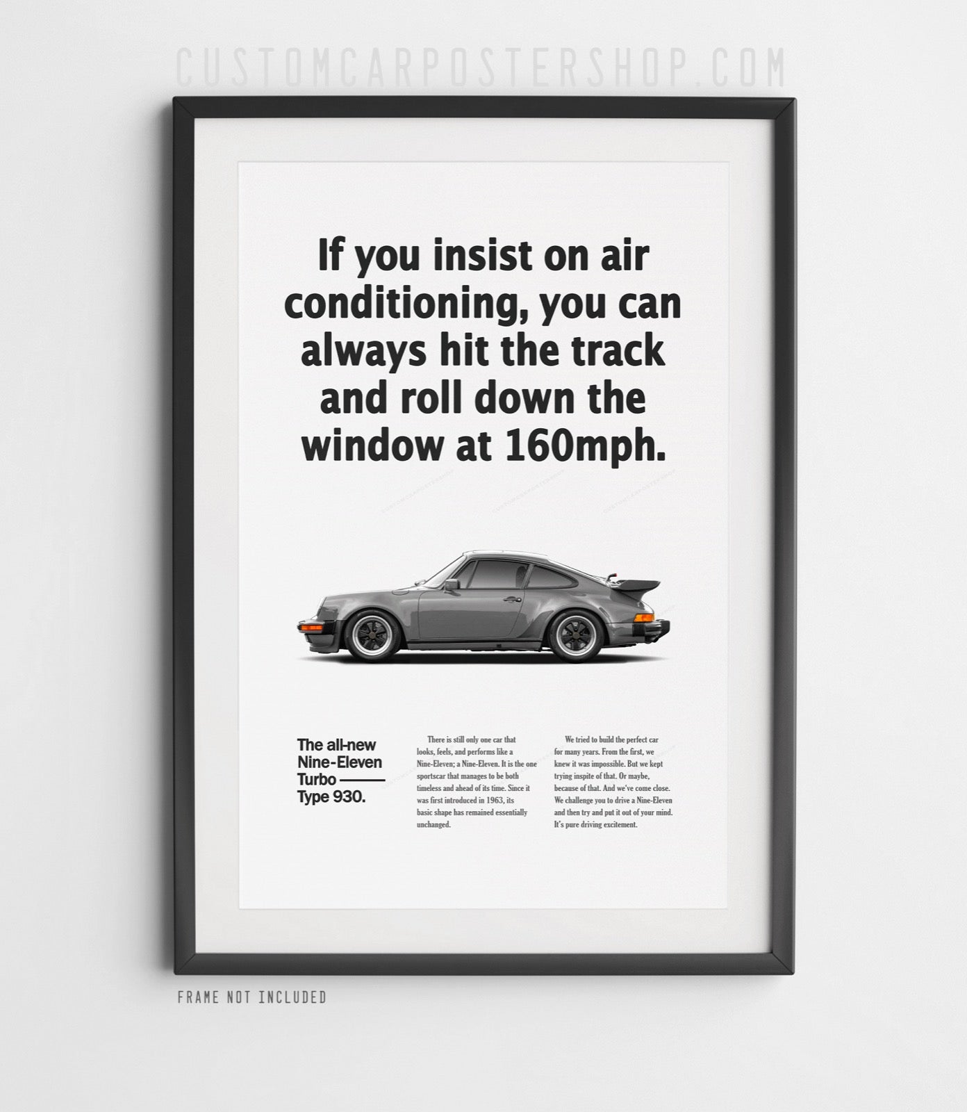 Porsche 964 Turbo Vintage Ad - Roll Down Window