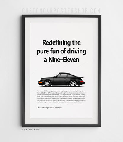Porsche 911 RS America Print Ad - Pure Fun