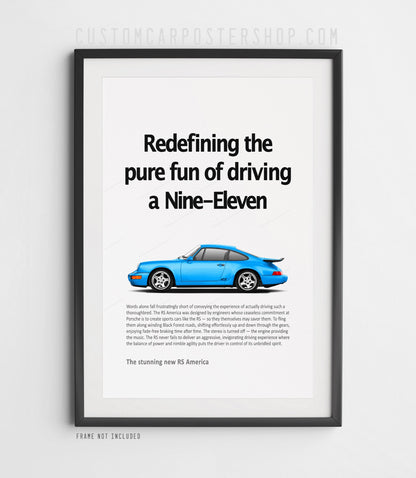 Porsche 911 RS America Print Ad - Pure Fun