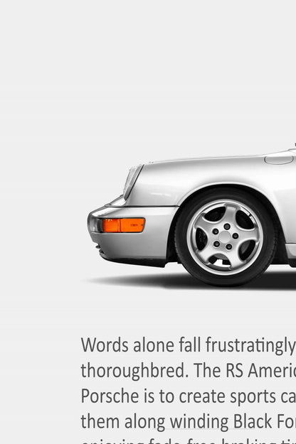 Porsche 911 RS America Print Ad - Pure Fun
