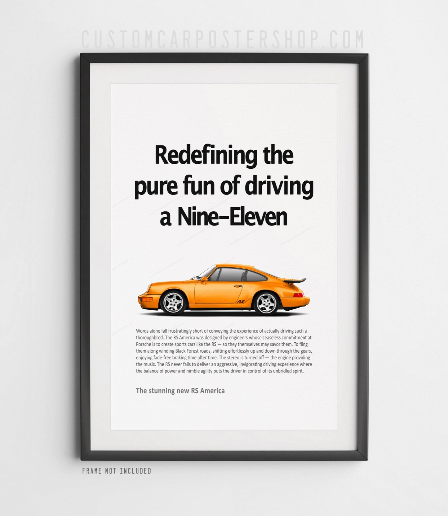 Porsche 911 RS America Print Ad - Pure Fun