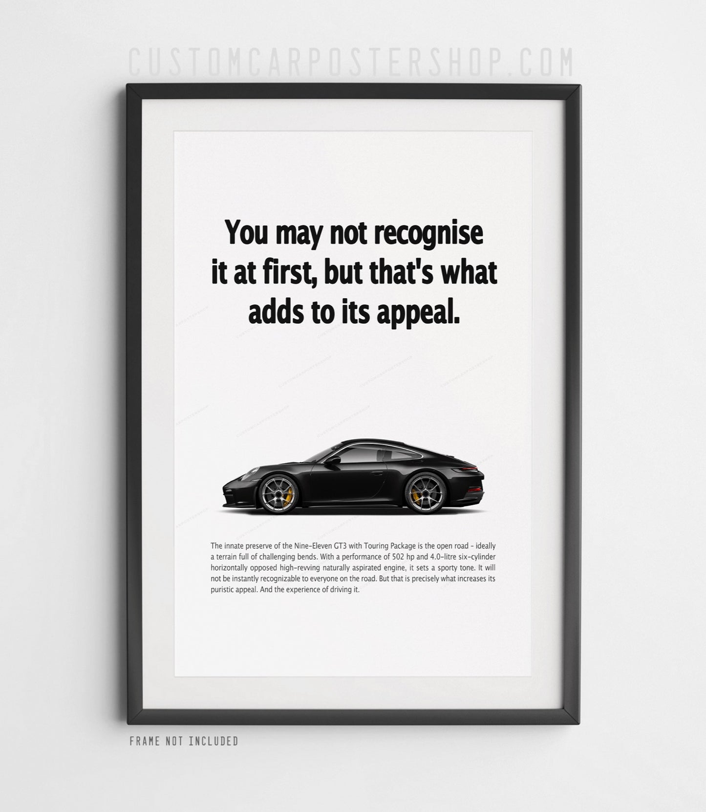 Porsche 911 (992.1) GT3 Touring Ad Poster - Adds to Its Appeal