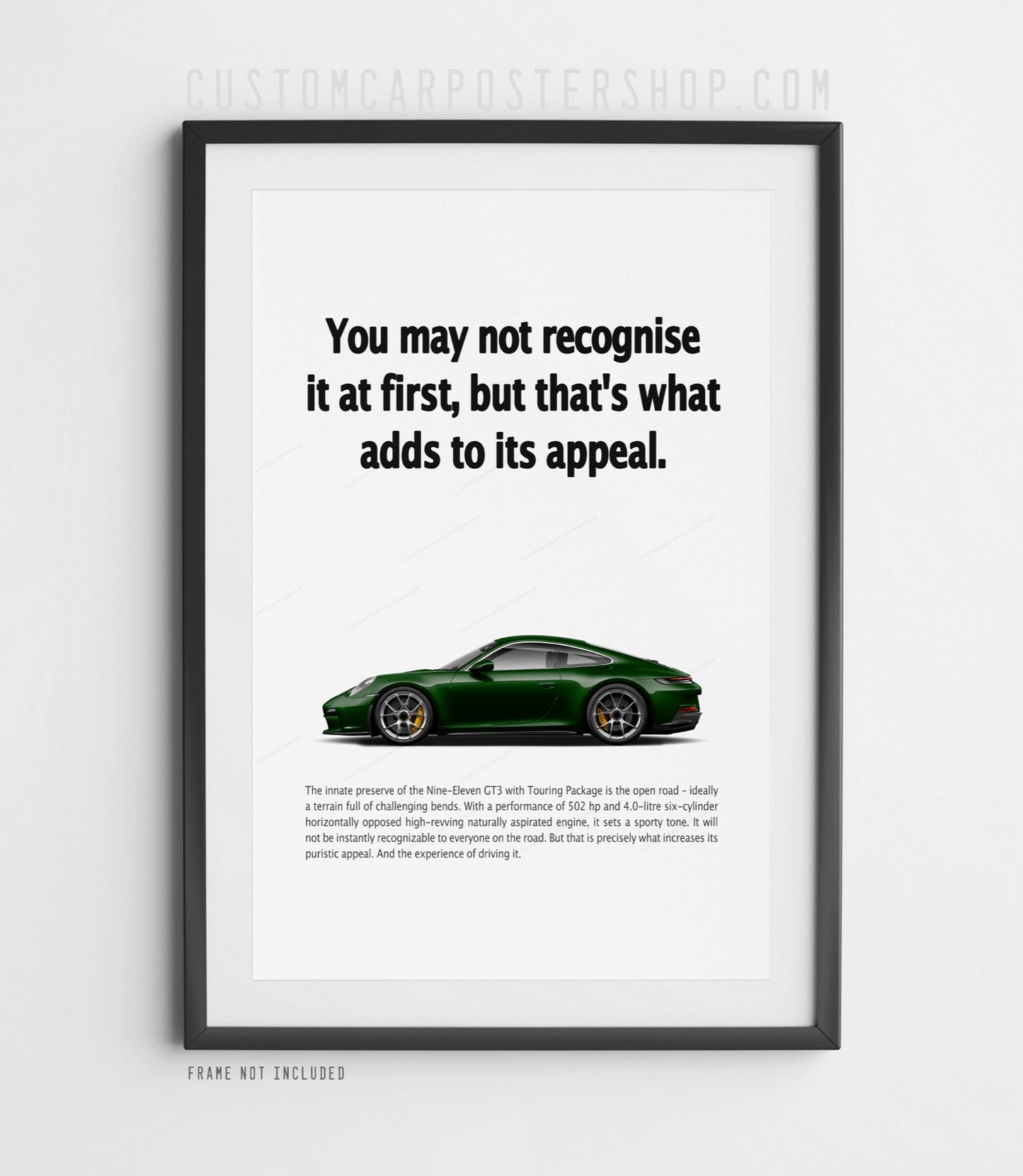 Porsche 911 (992.1) GT3 Touring Ad Poster - Adds to Its Appeal
