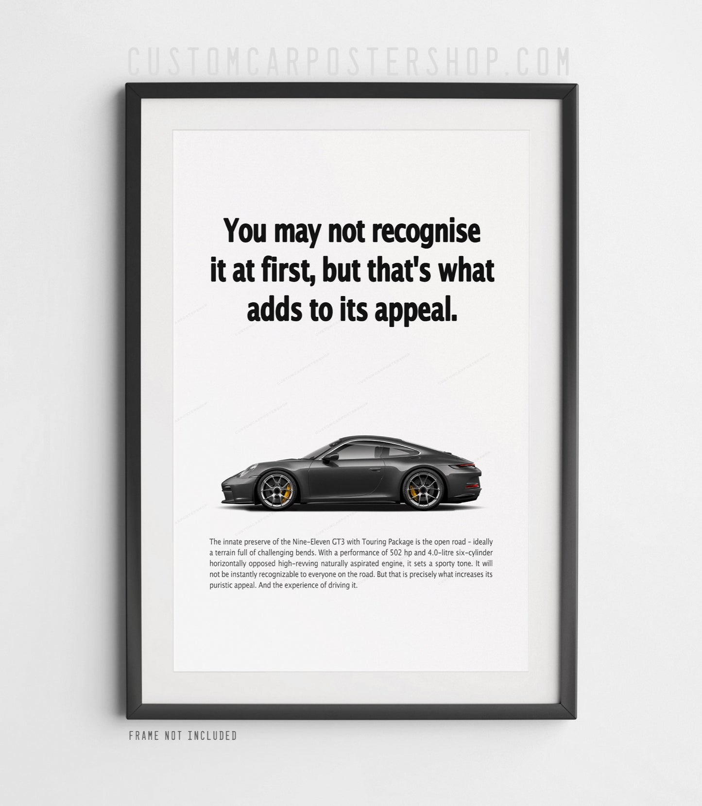 Porsche 911 (992.1) GT3 Touring Ad Poster - Adds to Its Appeal