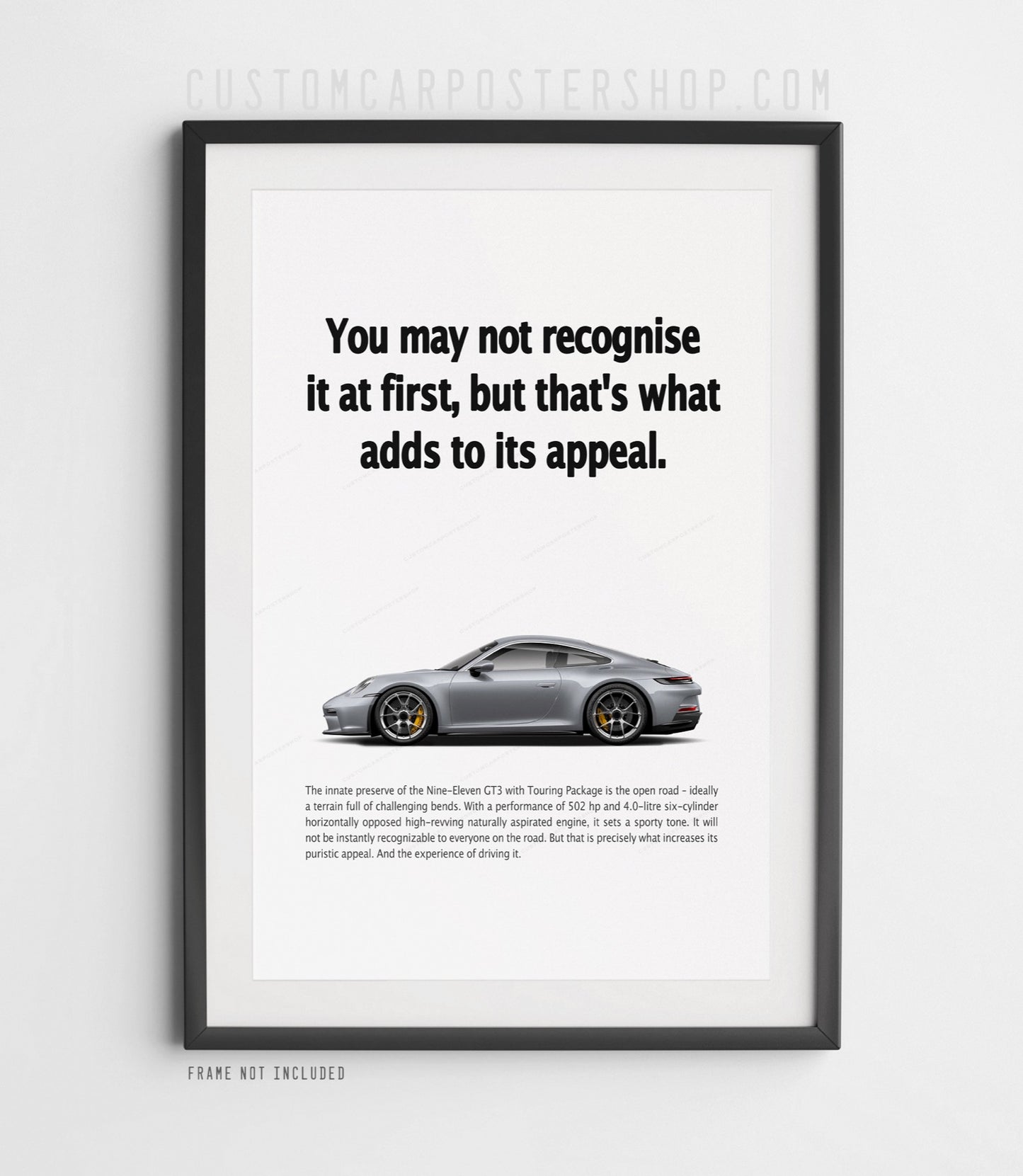 Porsche 911 (992.1) GT3 Touring Ad Poster - Adds to Its Appeal