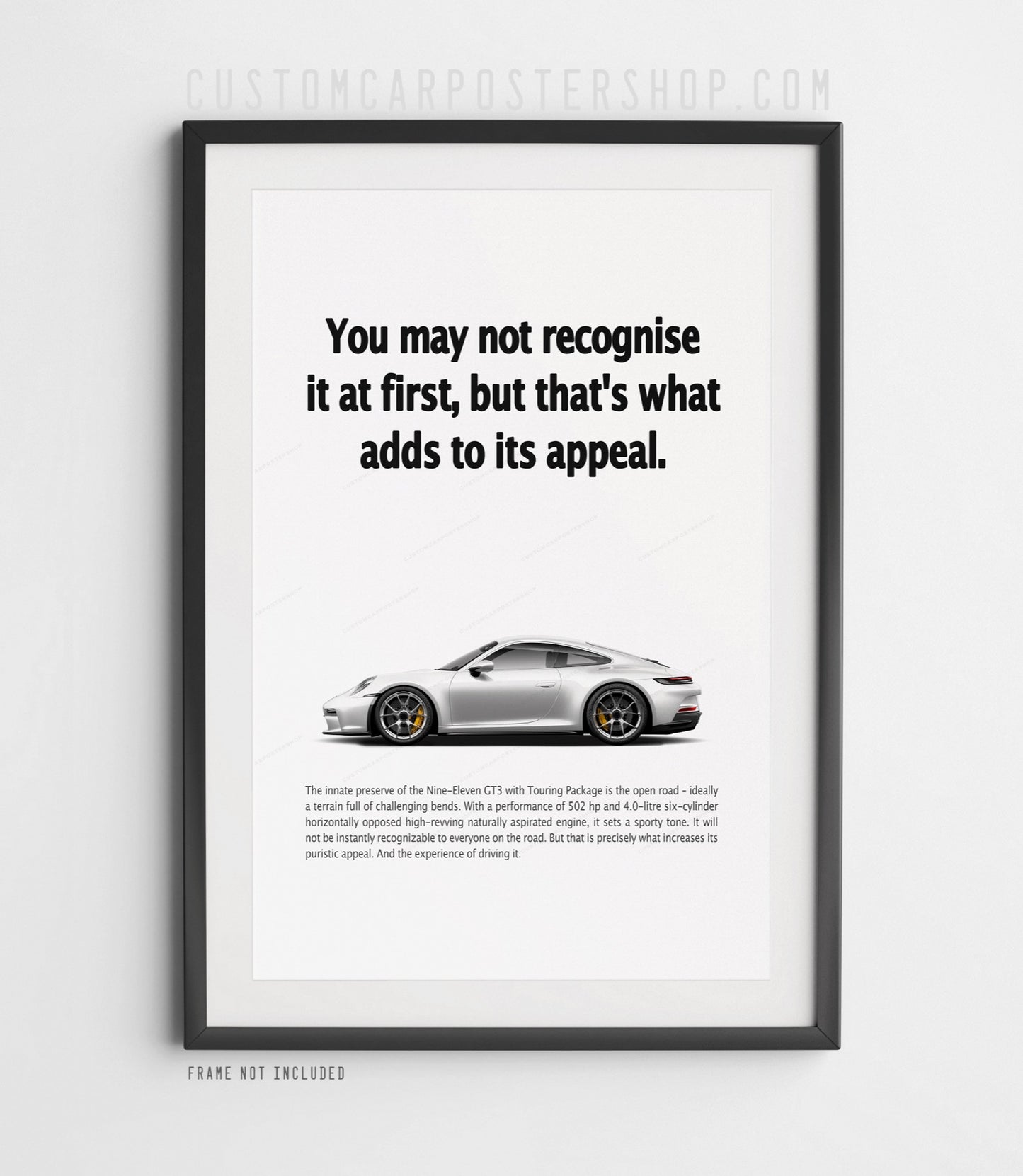 Porsche 911 (992.1) GT3 Touring Ad Poster - Adds to Its Appeal
