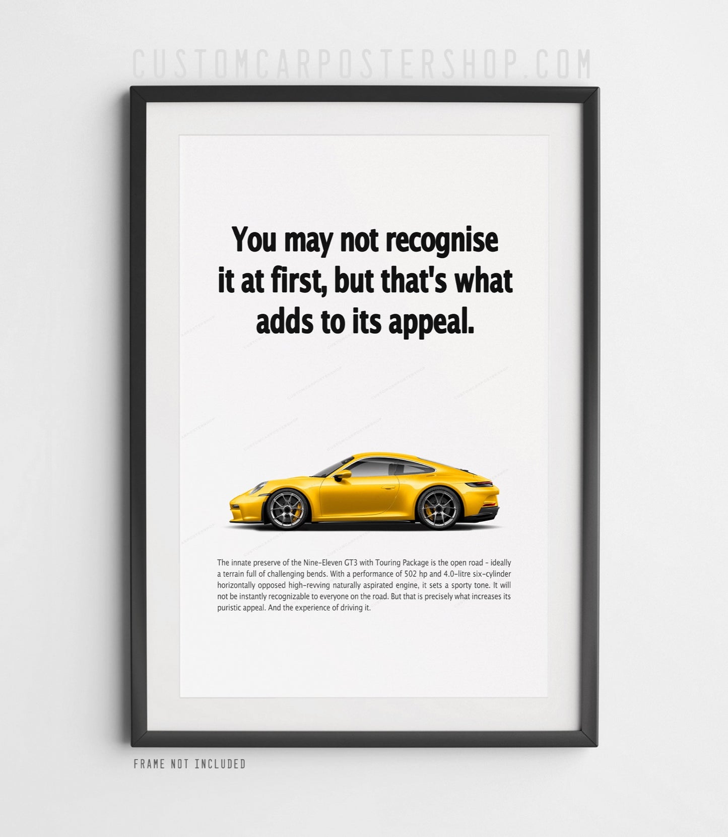 Porsche 911 (992.1) GT3 Touring Ad Poster - Adds to Its Appeal