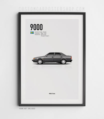 Saab 9000 CD Turbo Sedan Poster