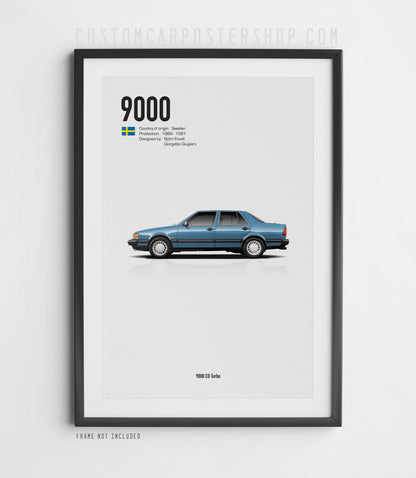 Saab 9000 CD Turbo Sedan Poster