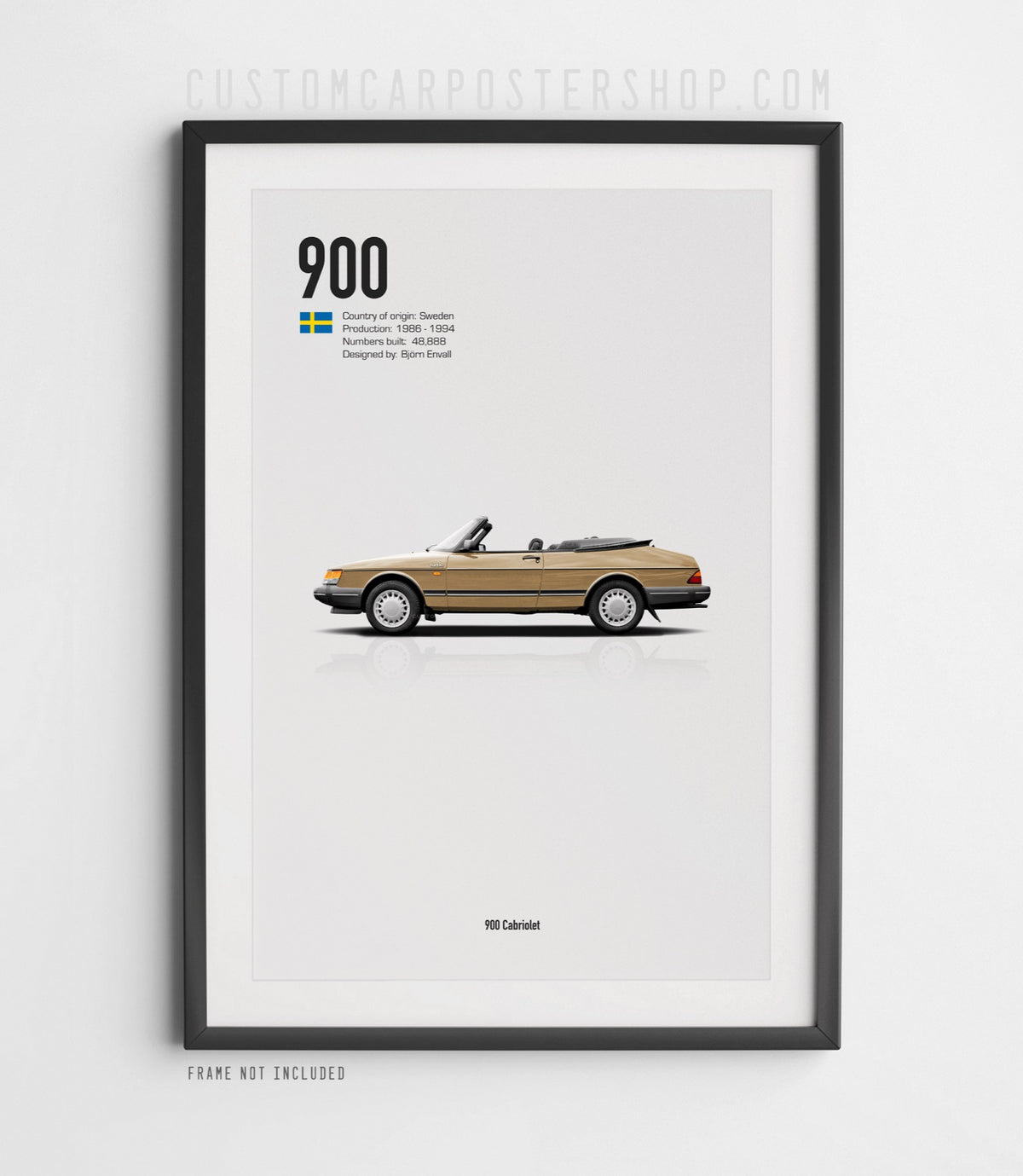 Saab 900 Cabriolet Turbo Coupe Poster