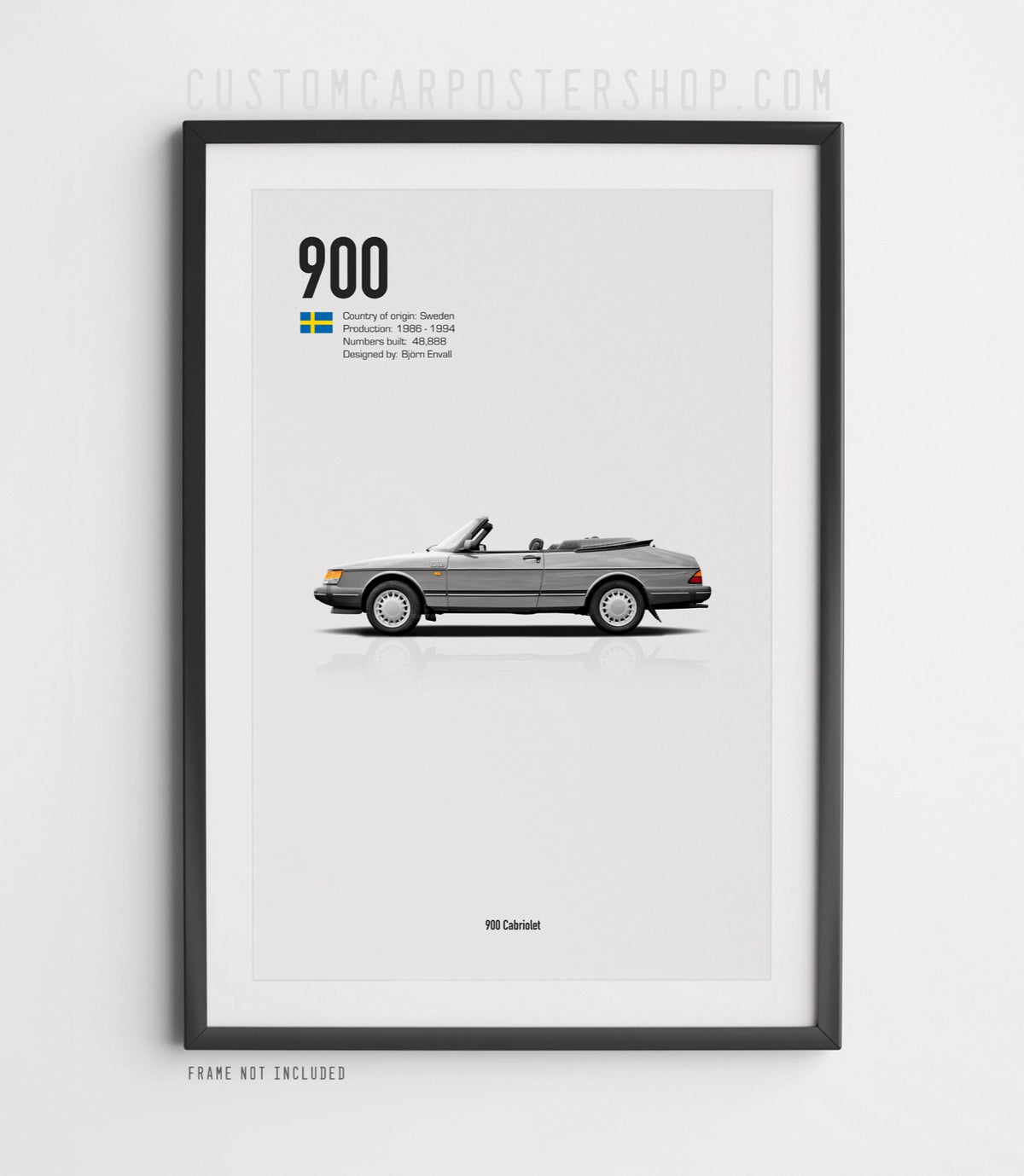 Saab 900 Cabriolet Turbo Coupe Poster