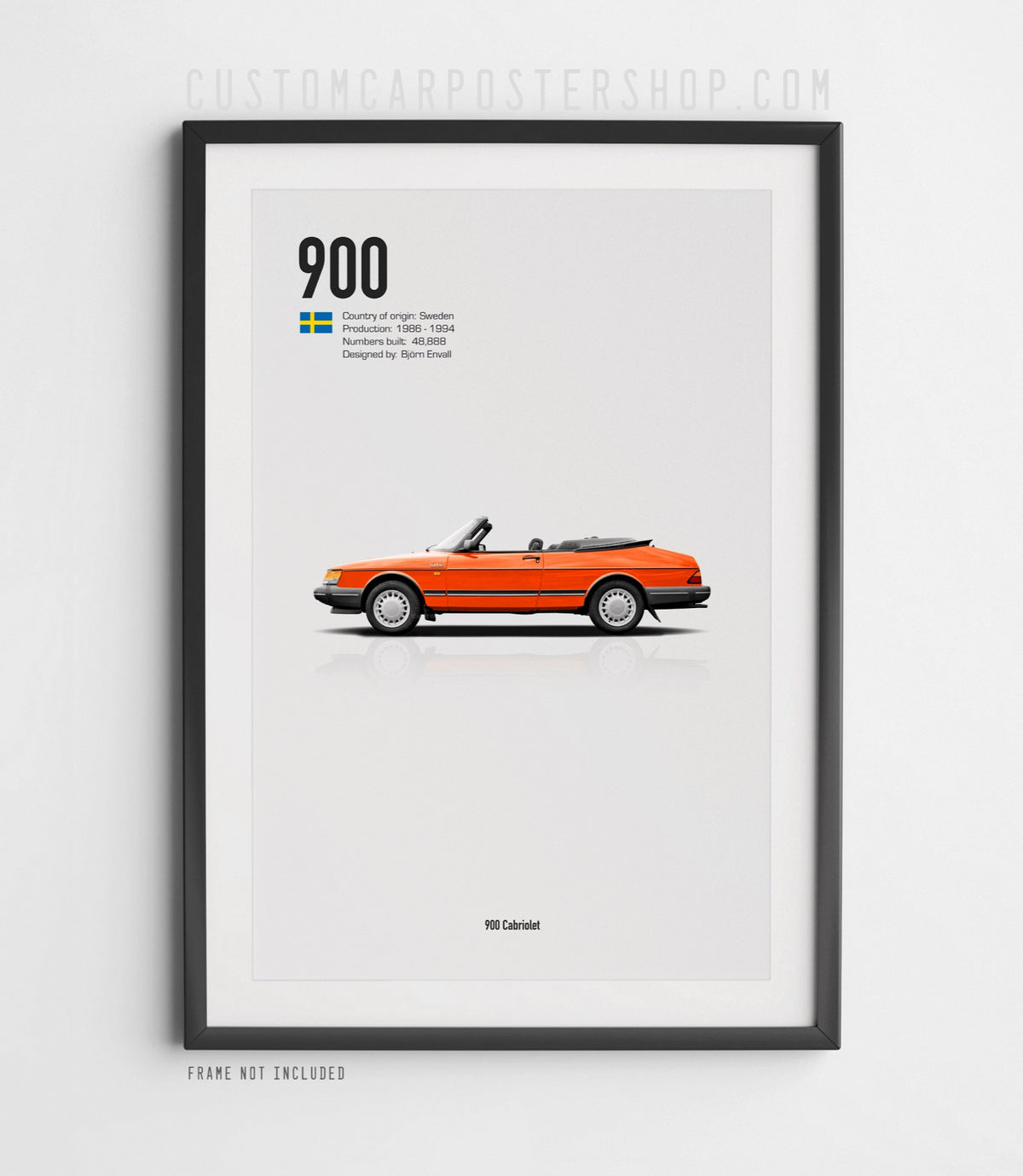 Saab 900 Cabriolet Turbo Coupe Poster