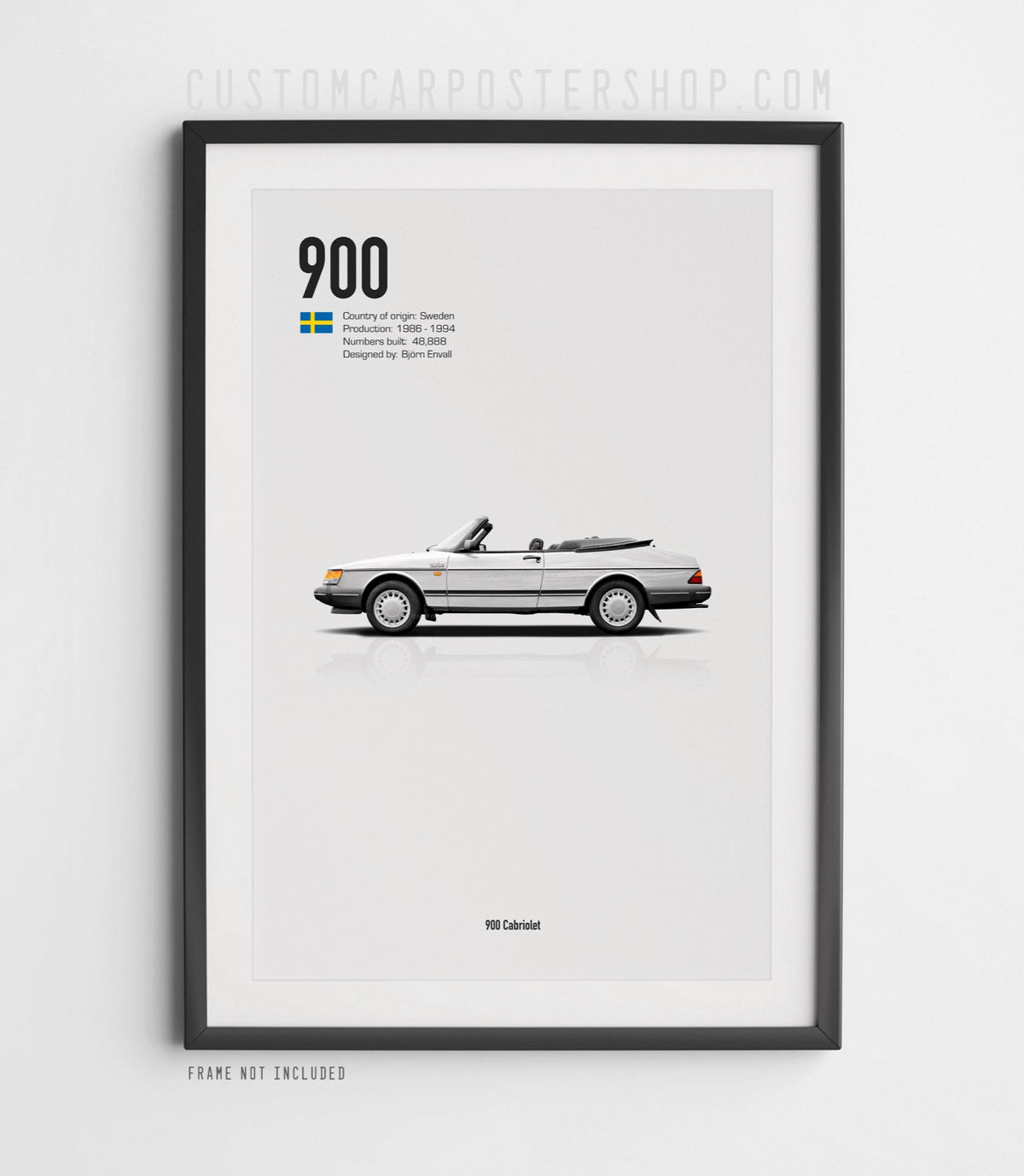 Saab 900 Cabriolet Turbo Coupe Poster