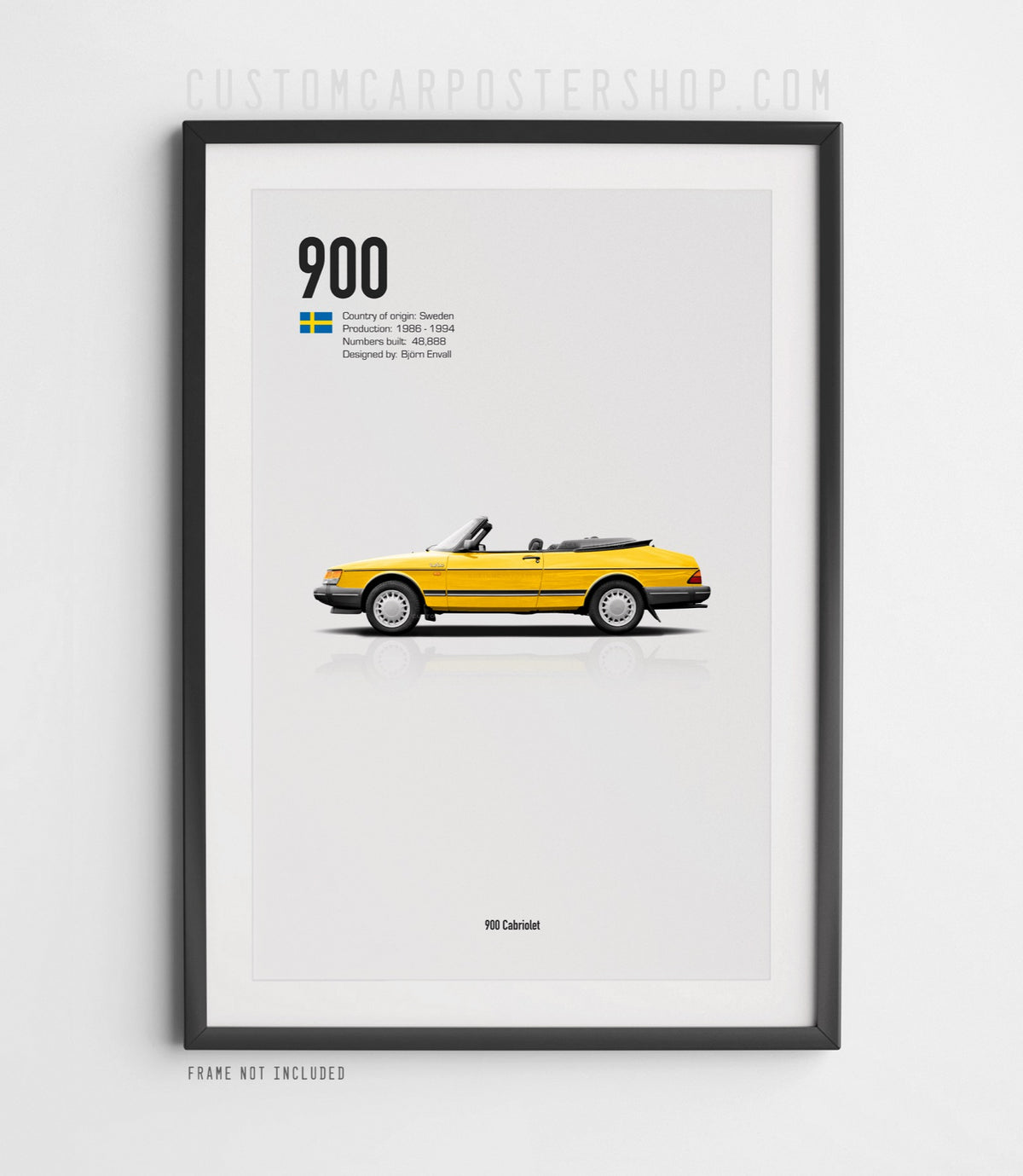 Saab 900 Cabriolet Turbo Coupe Poster
