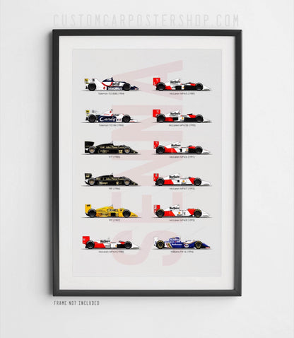 Ayrton Senna F1 Cars Tribute - (Lotus, Toleman, McLaren, Williams)