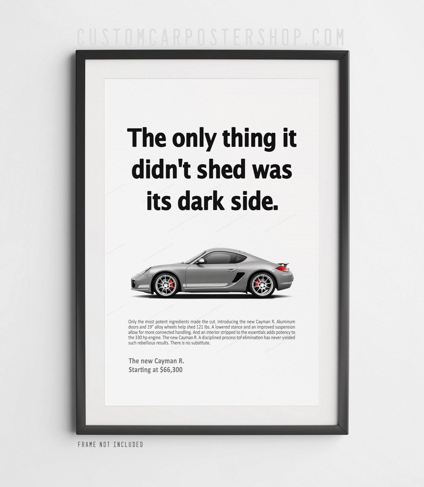 Porsche 987 Cayman R Print Ad - Shed the Dark Side