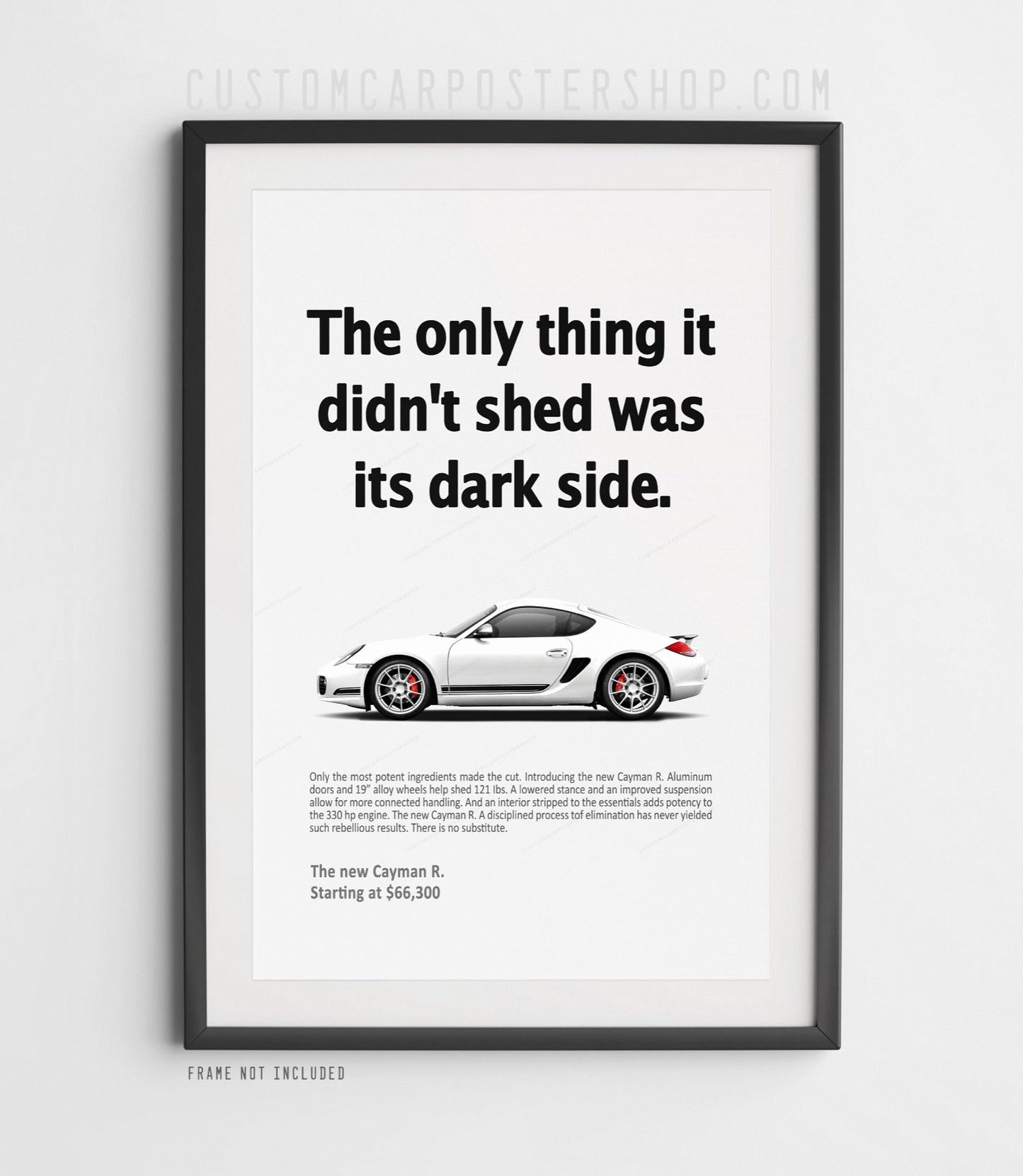 Porsche 987 Cayman R Print Ad - Shed the Dark Side