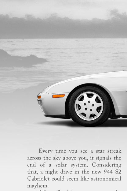 Porsche 944 S2 Cabriolet Retro Ad - Shooting Stars