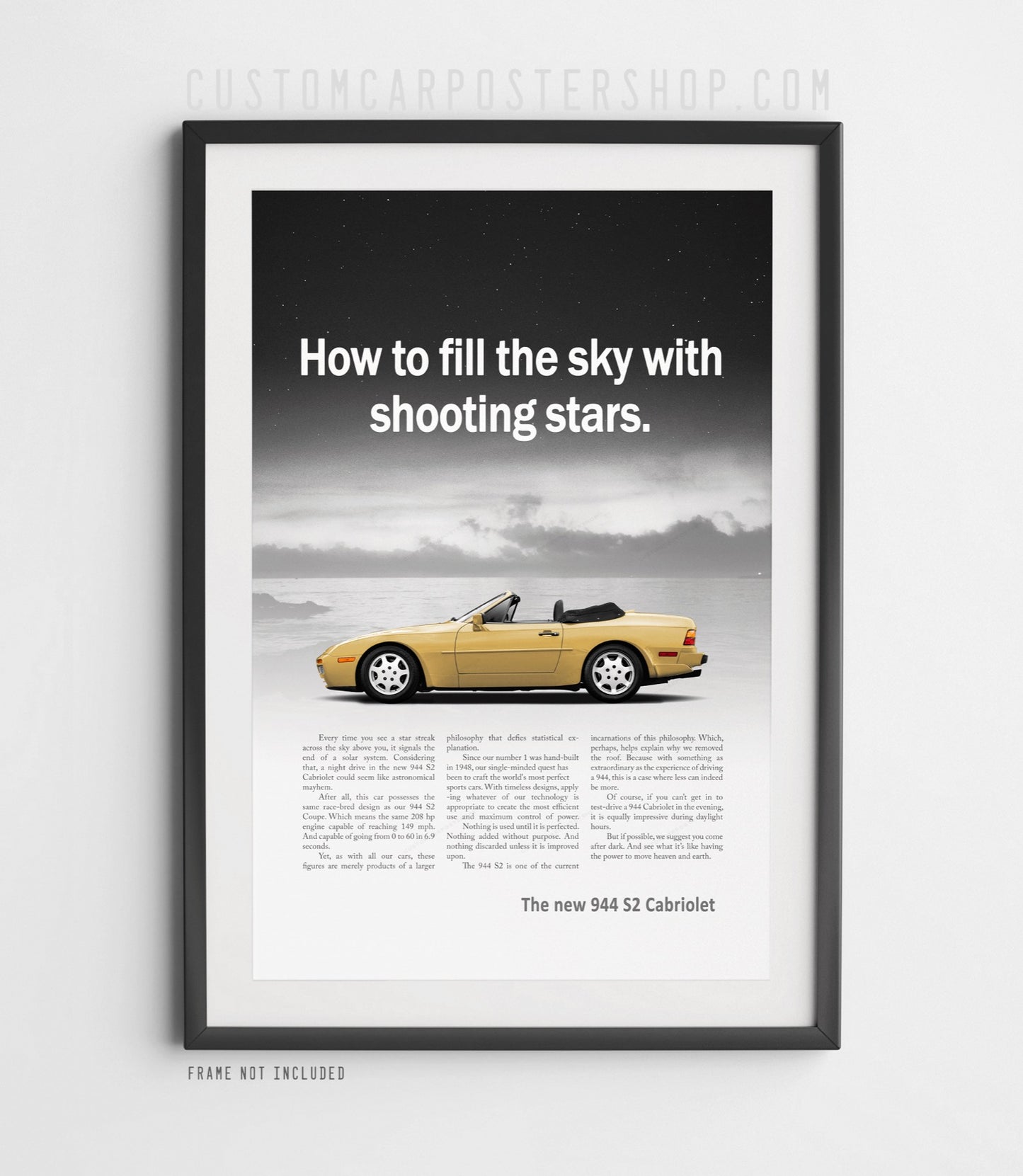 Porsche 944 S2 Cabriolet Retro Ad - Shooting Stars