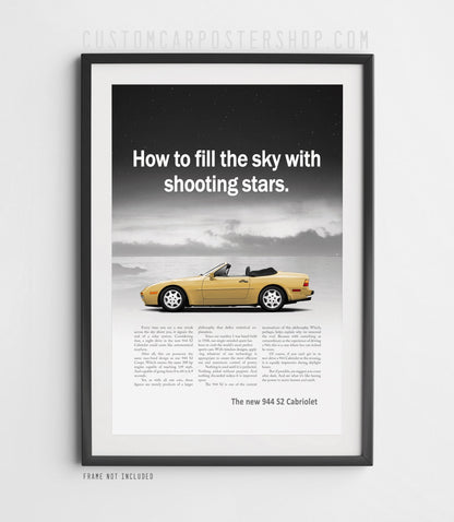 Porsche 944 S2 Cabriolet Retro Ad - Shooting Stars