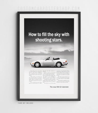 Porsche 944 S2 Cabriolet Retro Ad - Shooting Stars