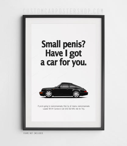 Porsche 911 Carrera 4 (964) Retro Print Ad - Overcompensate