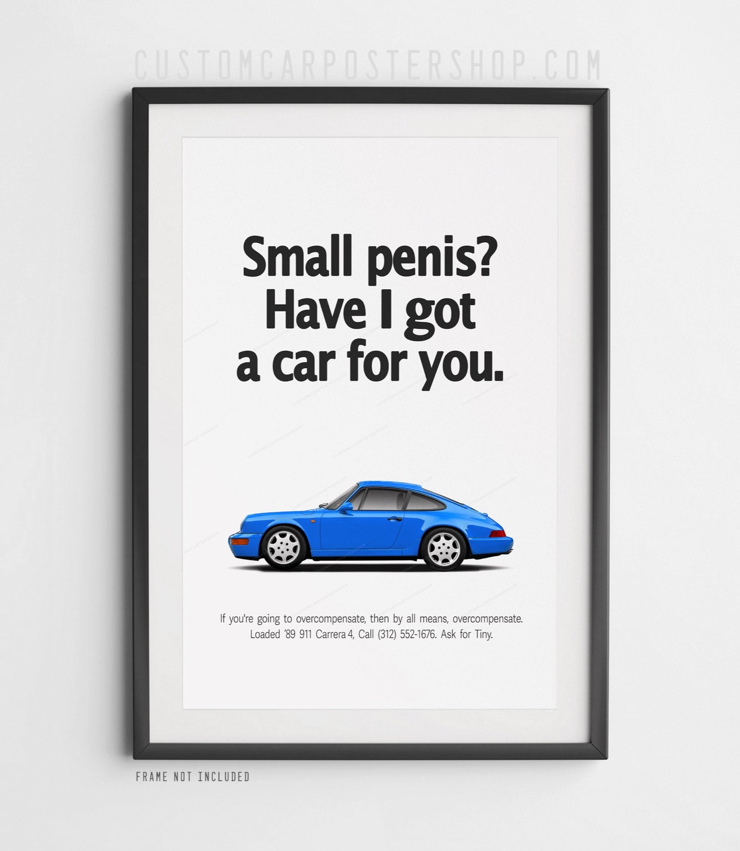 Porsche 911 Carrera 4 (964) Retro Print Ad - Overcompensate