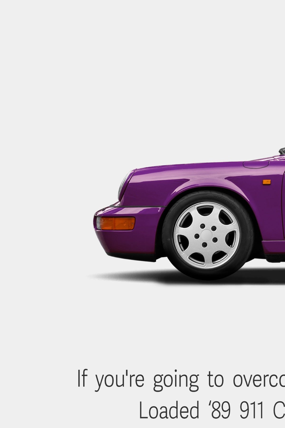 Porsche 911 Carrera 4 (964) Retro Print Ad - Overcompensate