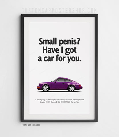 Porsche 911 Carrera 4 (964) Retro Print Ad - Overcompensate