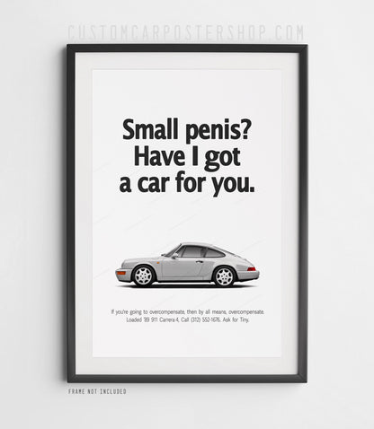 Porsche 911 Carrera 4 (964) Retro Print Ad - Overcompensate