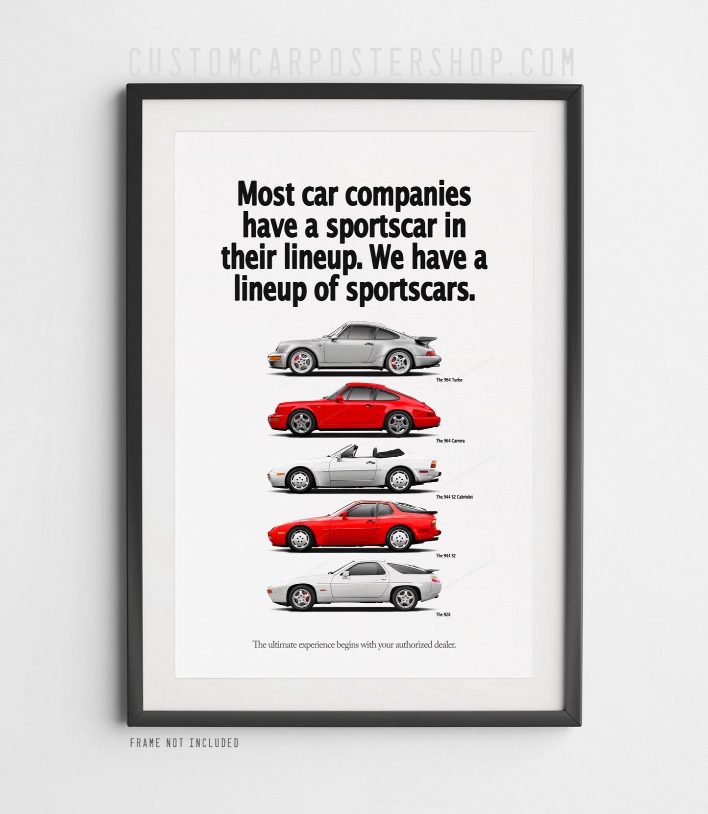 Porsche 964/944/928 Classic Print Ad - Sportscar Lineup