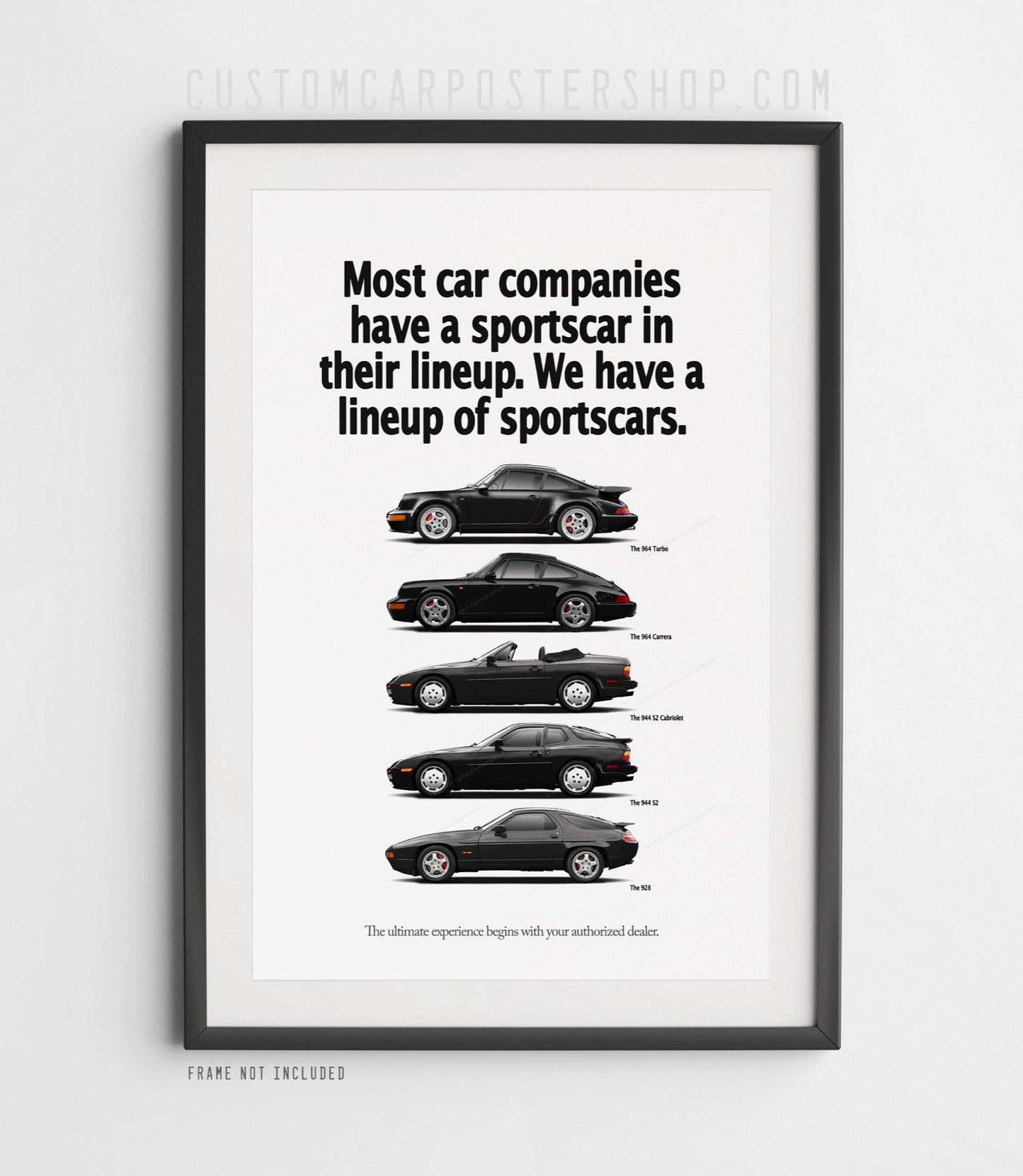 Porsche 964/944/928 Classic Print Ad - Sportscar Lineup