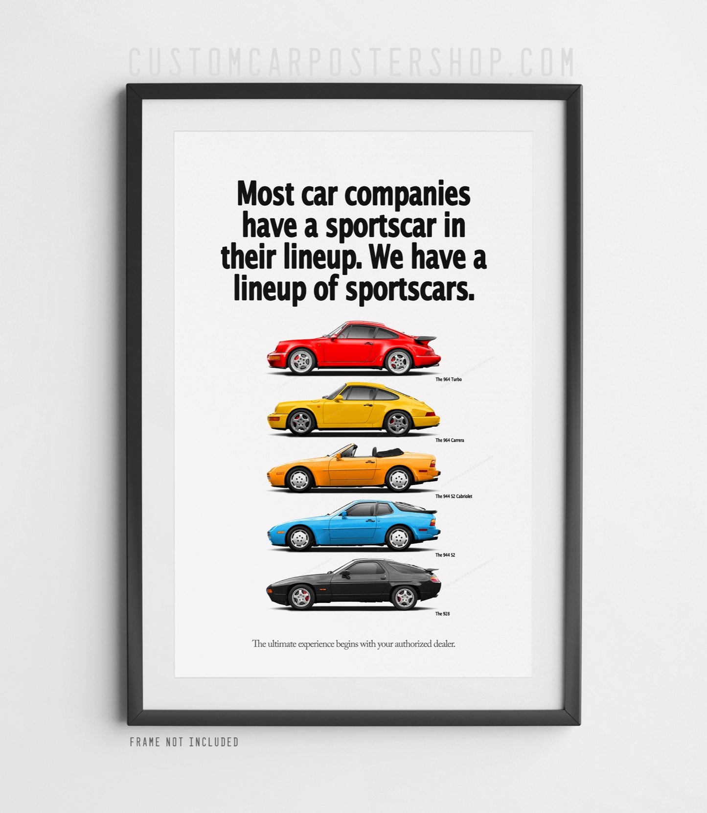 Porsche 964/944/928 Classic Print Ad - Sportscar Lineup