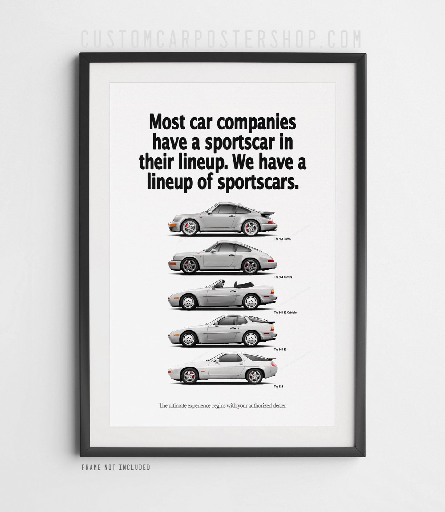 Porsche 964/944/928 Classic Print Ad - Sportscar Lineup