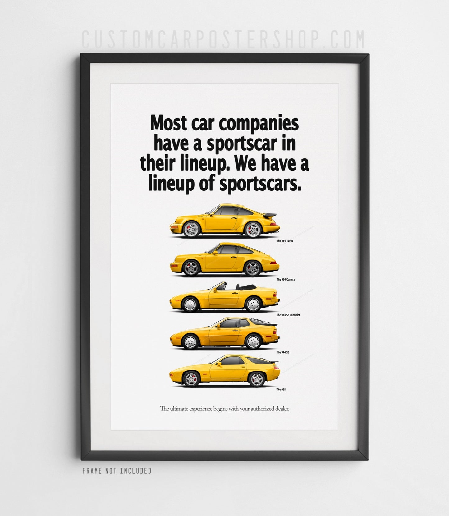 Porsche 964/944/928 Classic Print Ad - Sportscar Lineup