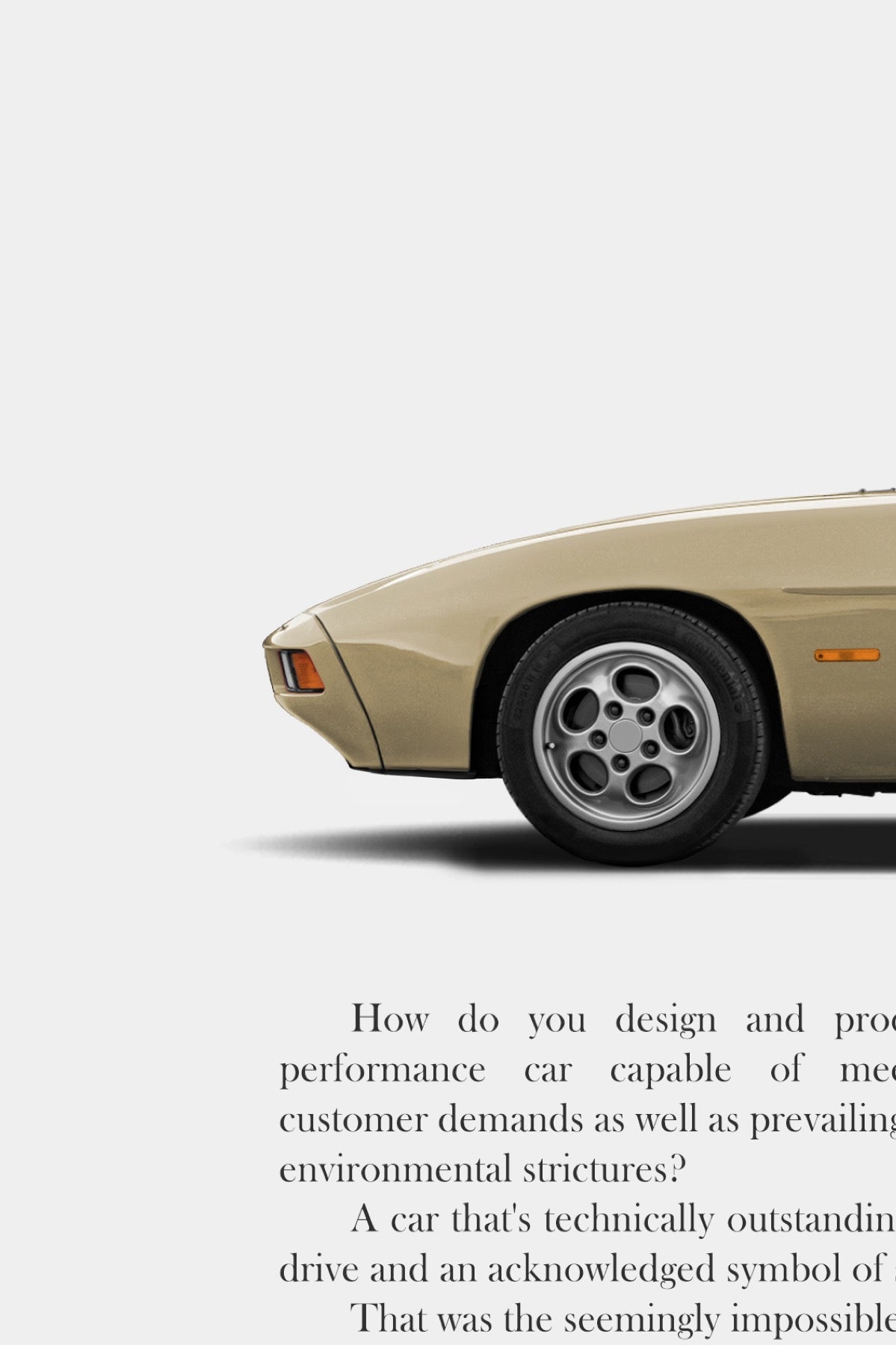 Porsche 928 Retro Ad - Streetcar Named Desire