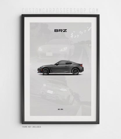 Subaru BRZ (ZD8) Anime Styled Poster