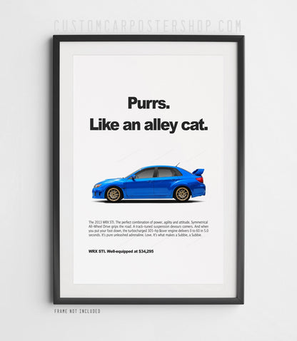 Subaru WRX STi 3rd Gen Retro Print Ad 