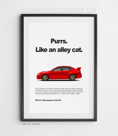 Subaru Impreza WRX STi Print Ad - Alley Cat