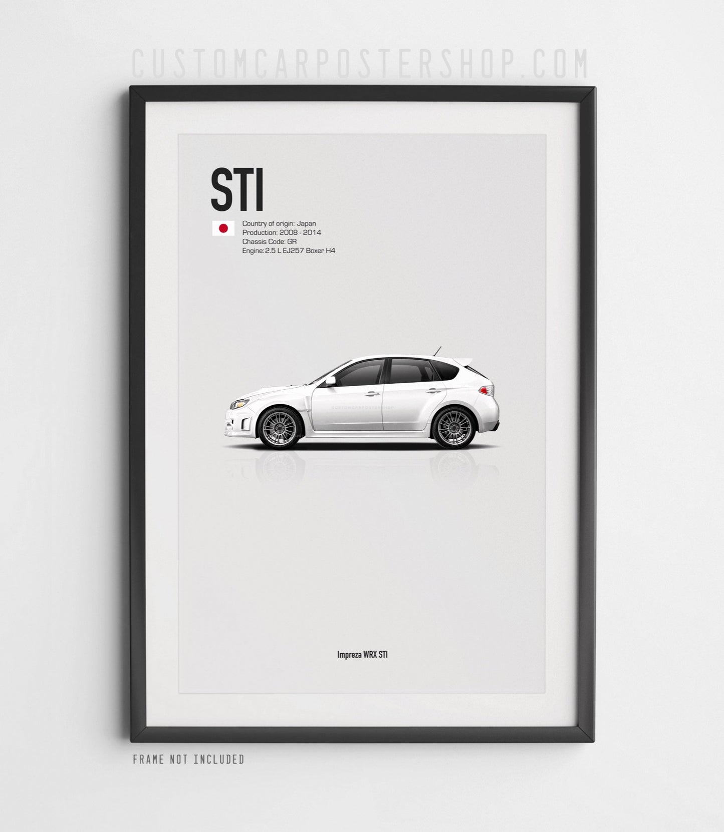 Subaru Impreza WRX STi Hatchback (GR) Poster