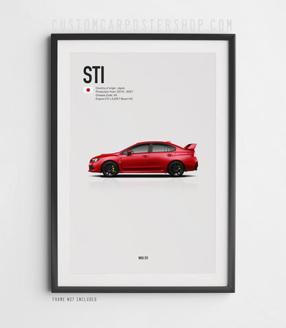 Subaru WRX STi (VA) Poster