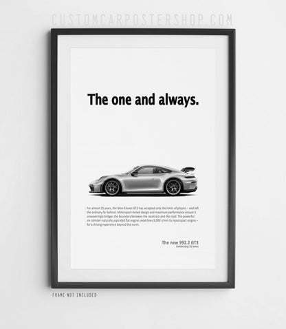 Porsche 992.2 GT3 Ad Poster - The One and Always