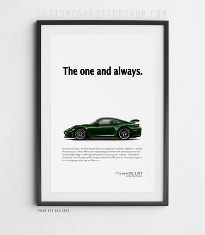 Porsche 992.2 GT3 Ad Poster - The One and Always