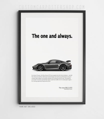 Porsche 992.2 GT3 Ad Poster - The One and Always