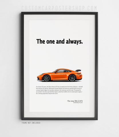 Porsche 992.2 GT3 Ad Poster - The One and Always