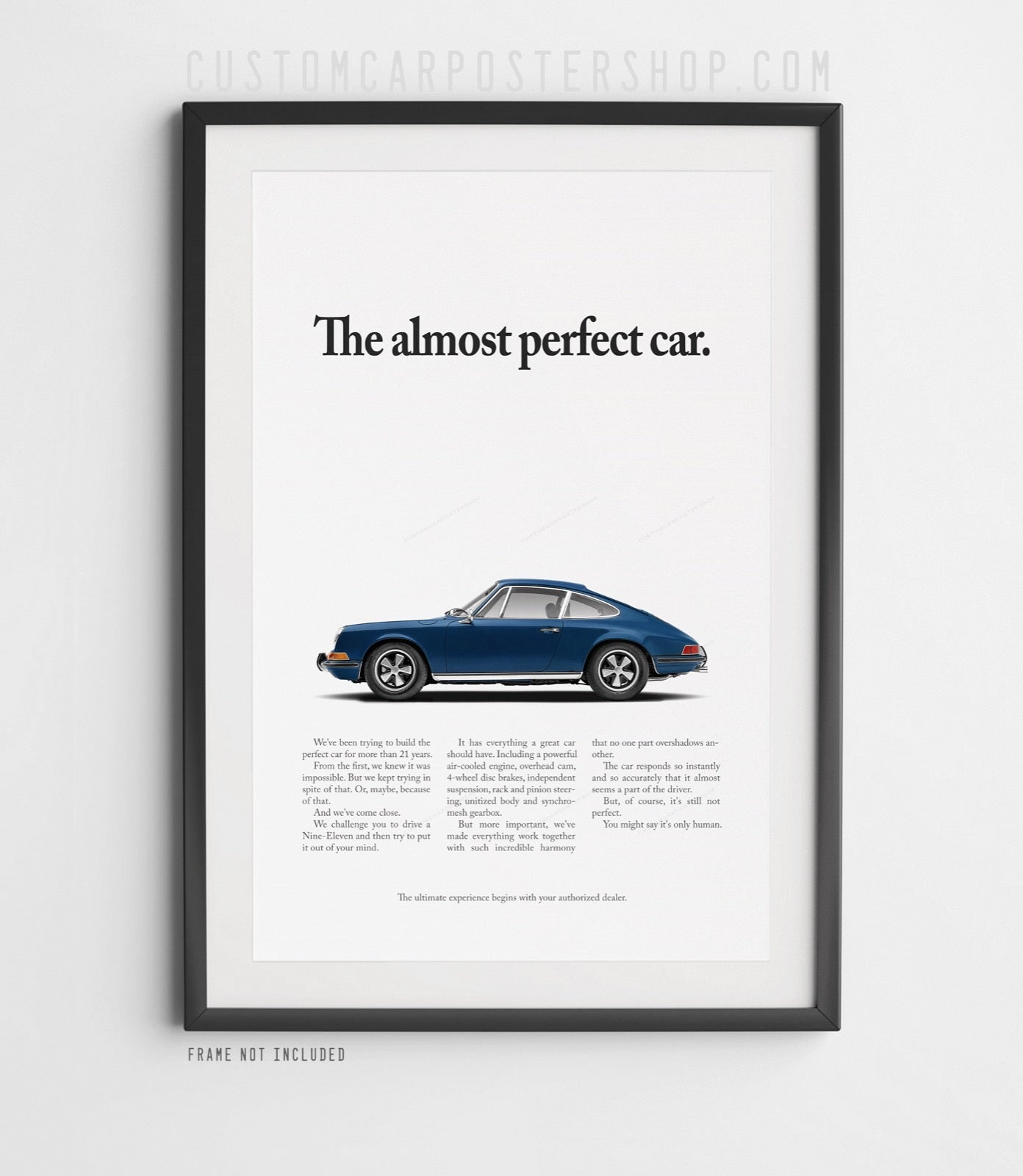 Porsche Classic 911 Print Ad - The Almost Perfect Car