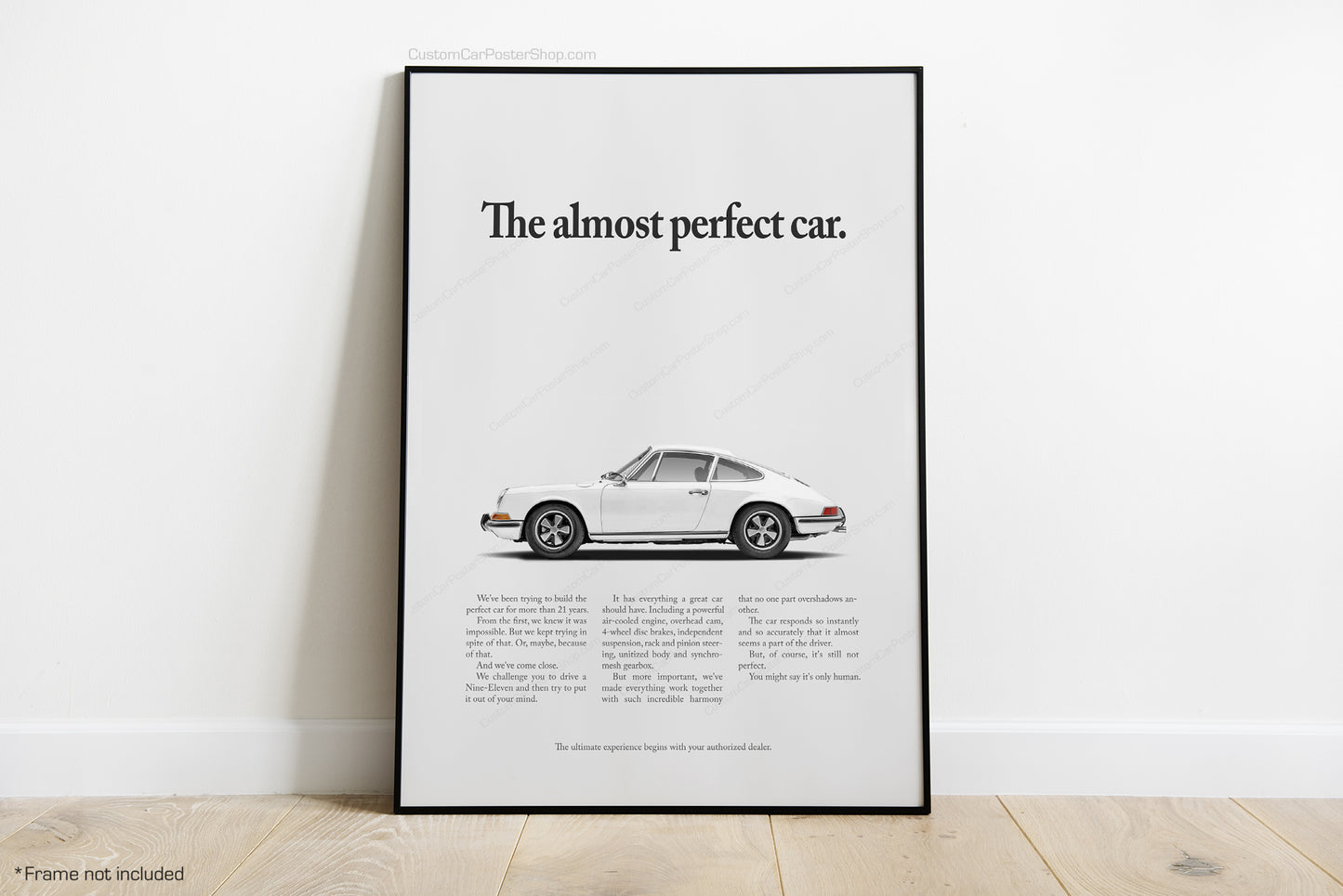 The Almost Perfect Car - Classic Car Poster Porsche 911 Vintage Porsche Ads