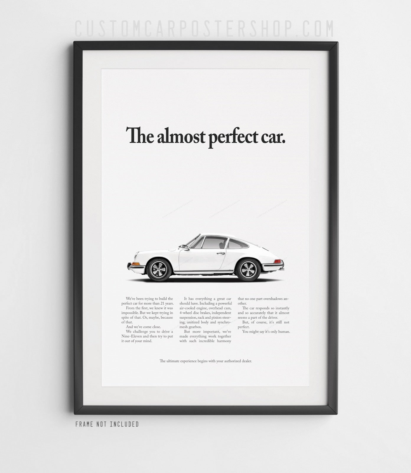 Porsche Classic 911 Print Ad - The Almost Perfect Car