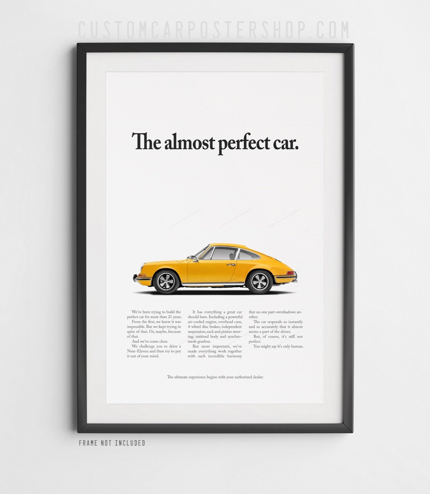 Porsche Classic 911 Print Ad - The Almost Perfect Car